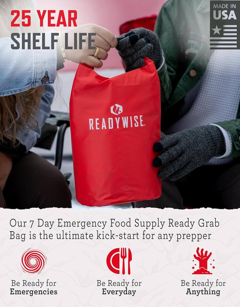 Readywise Drybag 60 Porsjons Frysetørket Middag 7 Dager 1 Pers (25 år holdbarhet