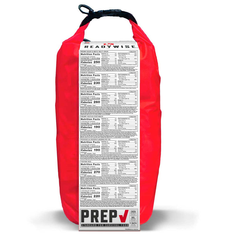 Readywise Drybag 60 Porsjons Frysetørket Middag 7 Dager 1 Pers (25 år holdbarhet